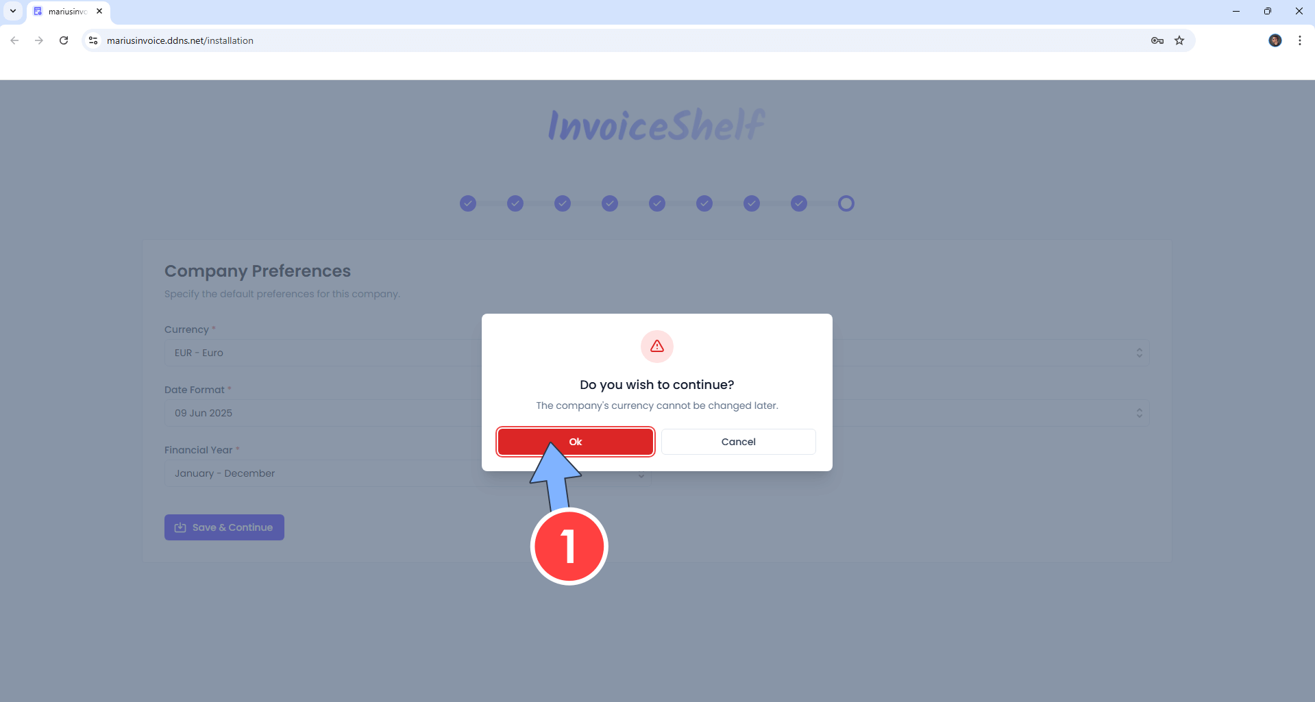 InvoiceShelf UGREEN NAS Set up 19