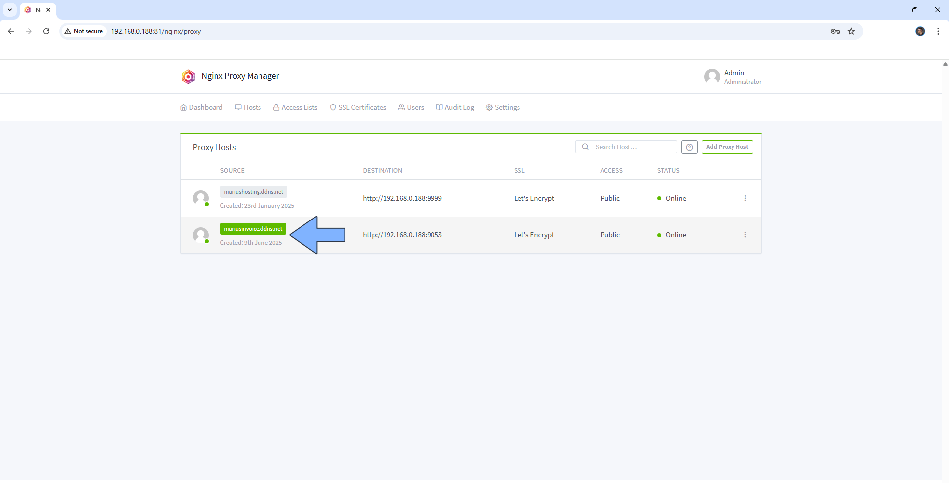 InvoiceShelf UGREEN NAS Set up 9