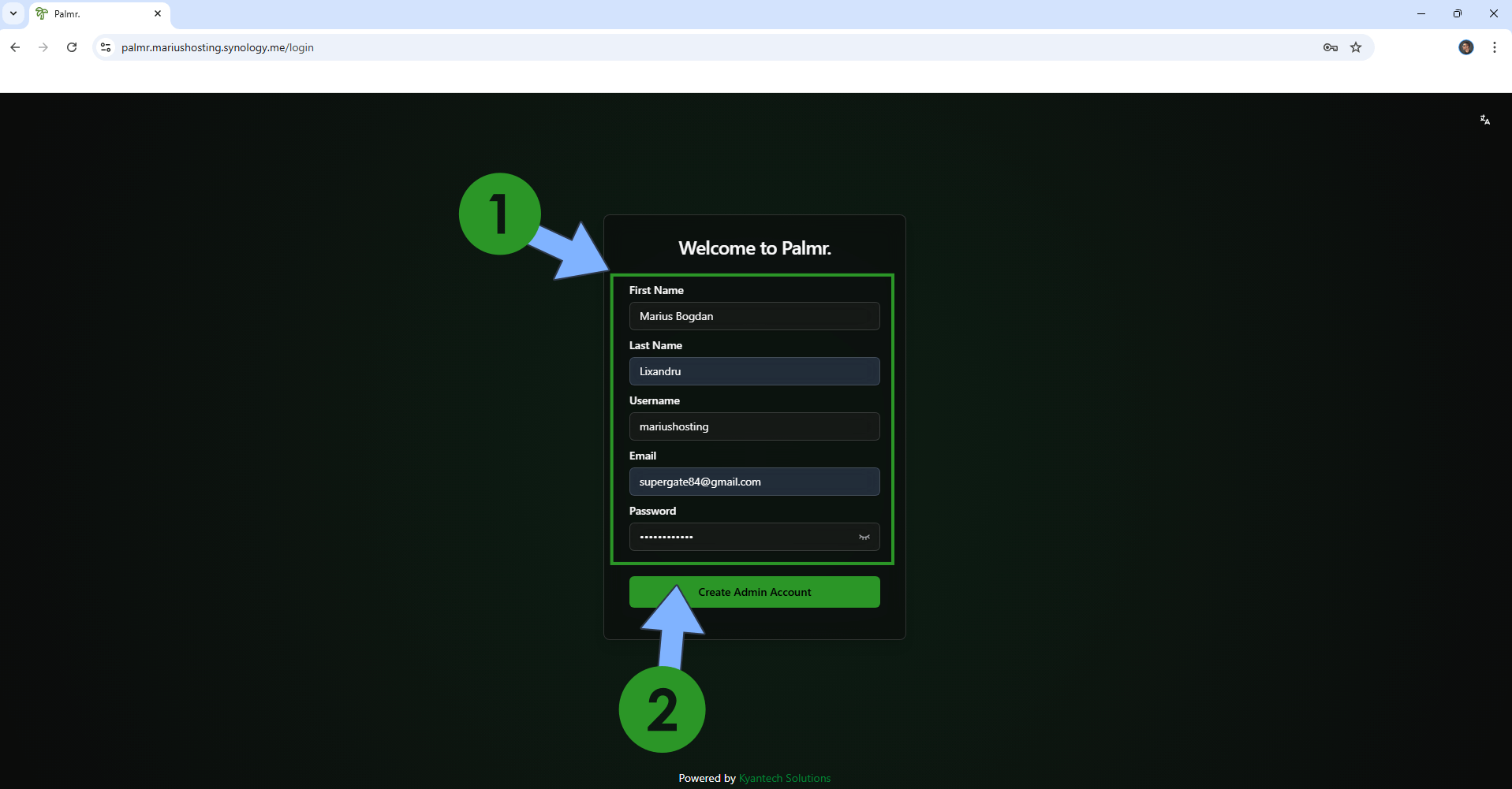 Palmr Synology NAS Set up 11