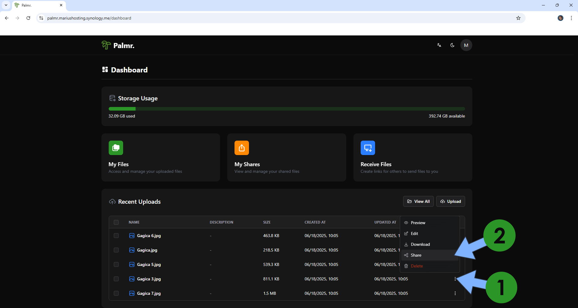 Palmr Synology NAS Set up 17