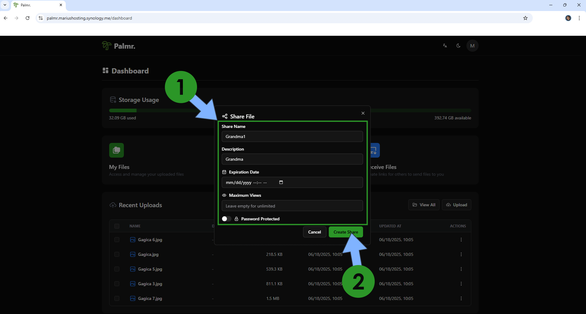 Palmr Synology NAS Set up 18