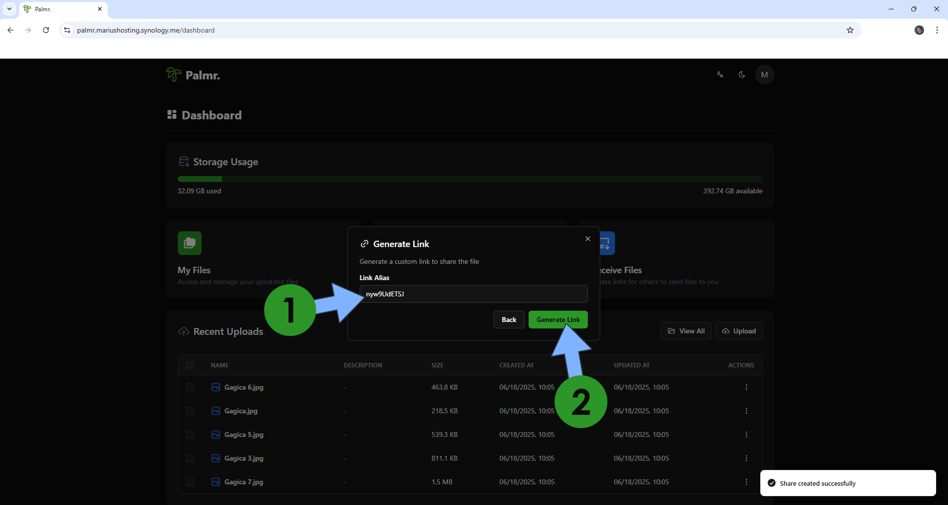 Palmr Synology NAS Set up 19