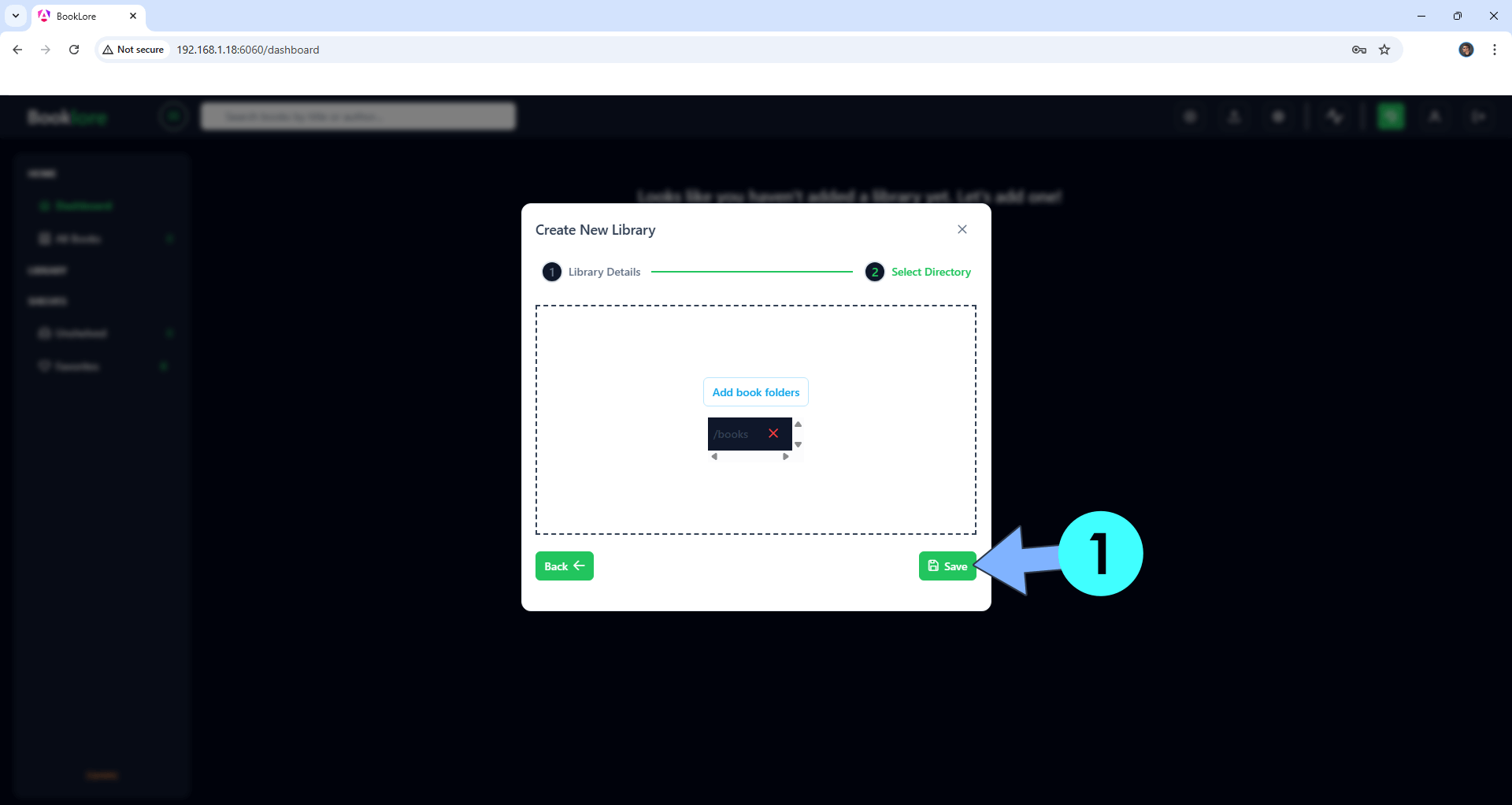 Synology Install BookLore Set up 10