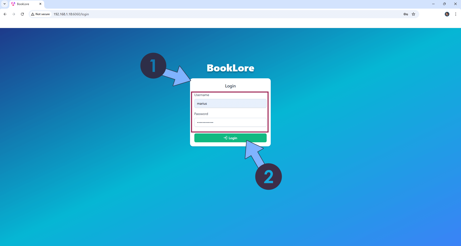 Synology Install BookLore Set up 4
