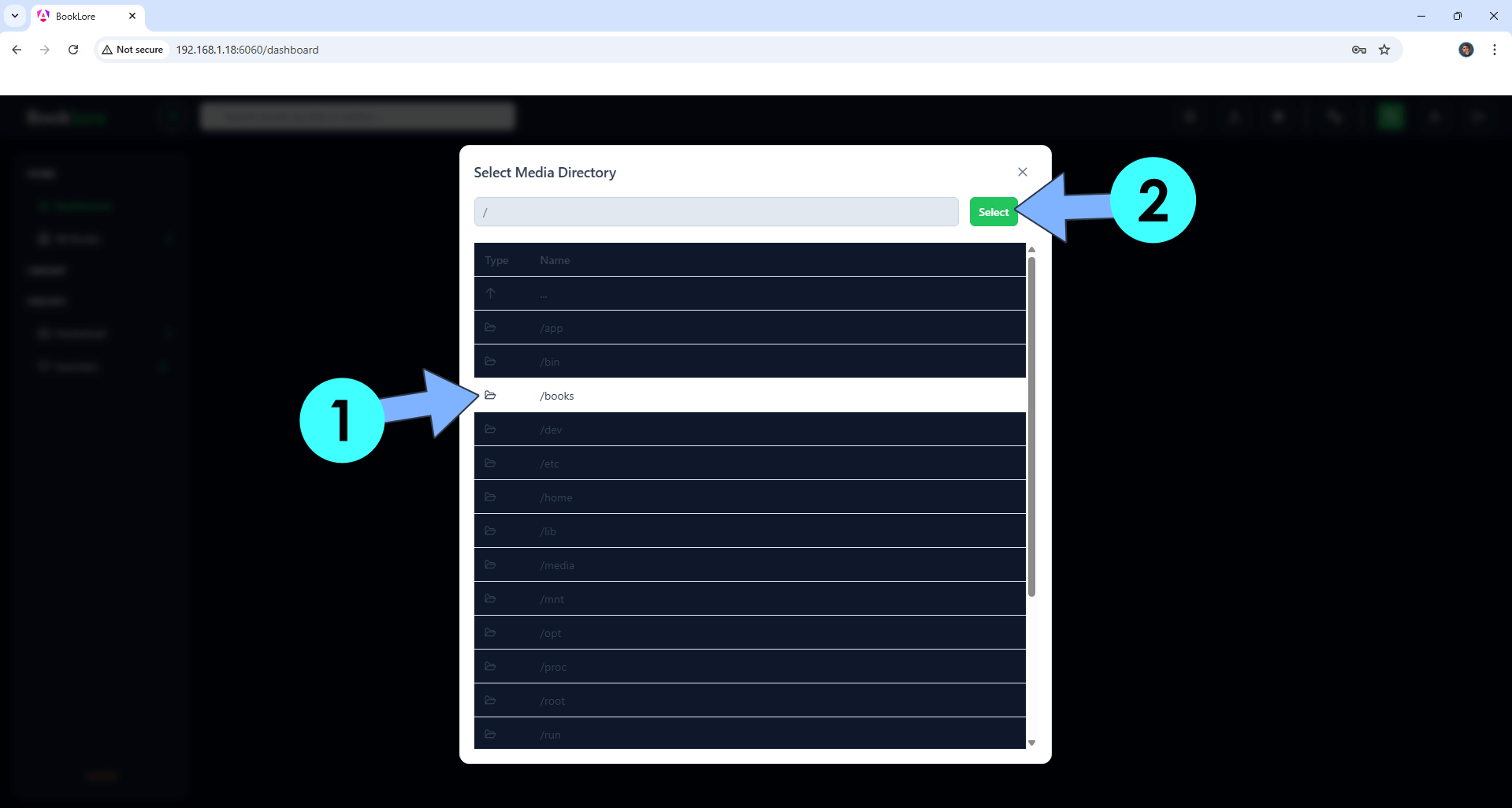 Synology Install BookLore Set up 8