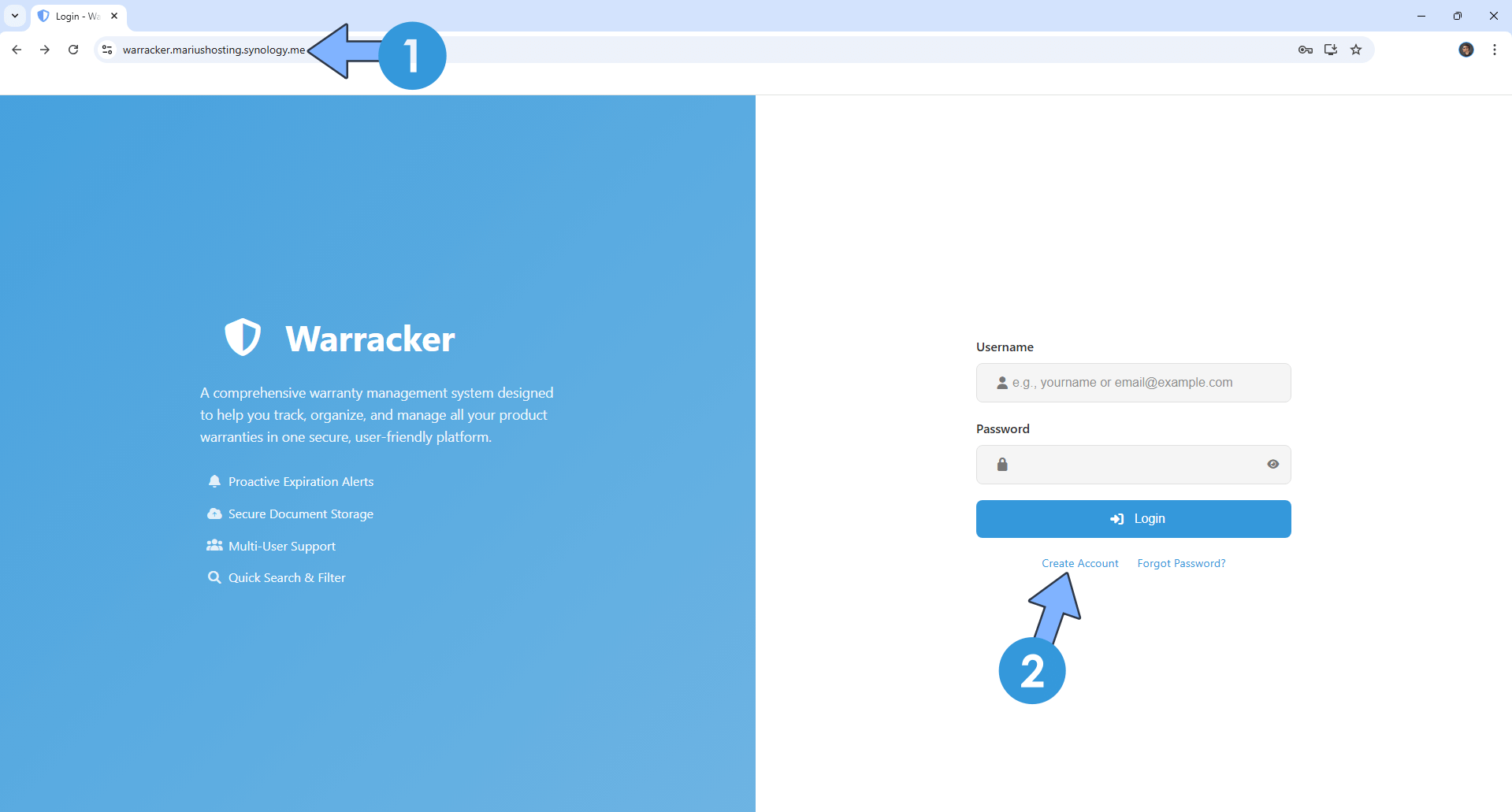 Warracker Synology NAS Set up 10 new 2028
