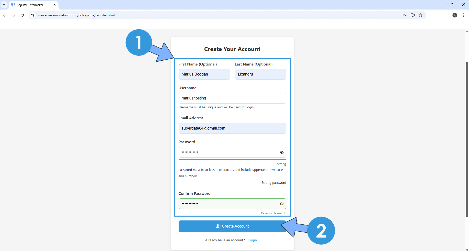 Warracker Synology NAS Set up 12