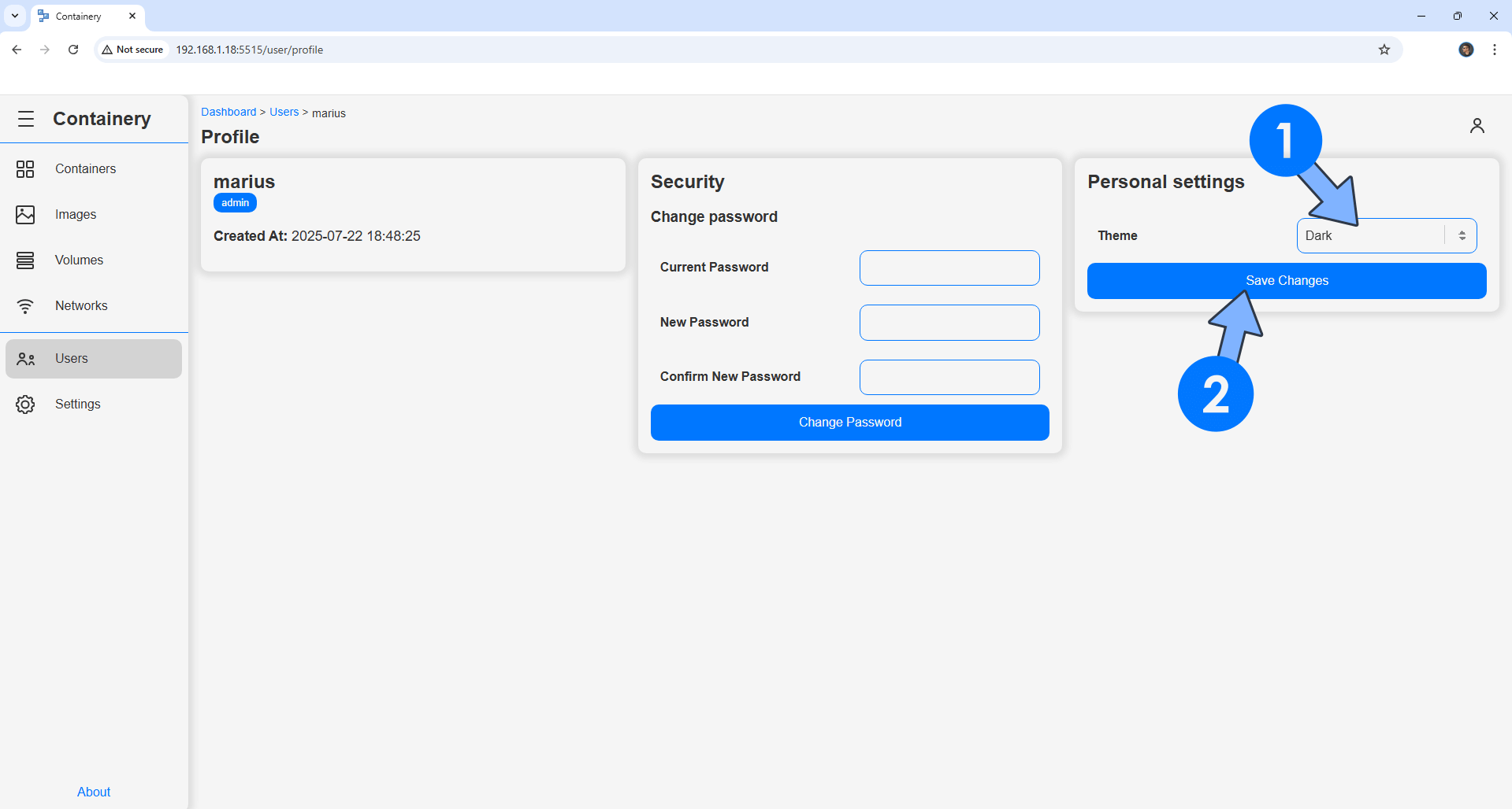 Containery Synology NAS Set up 9