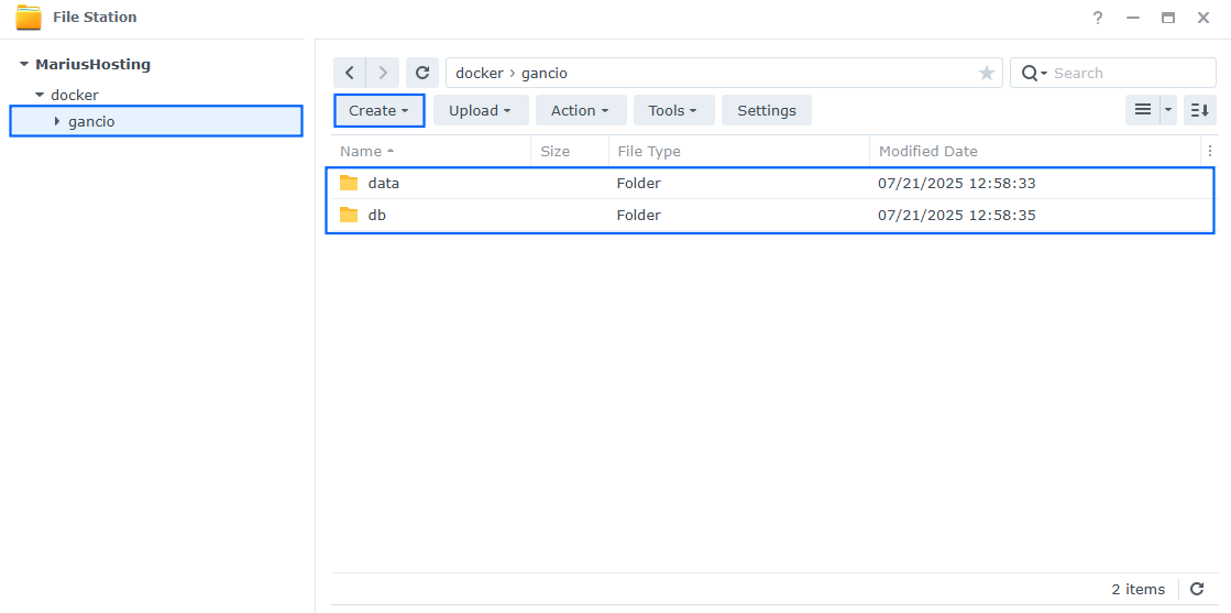 Gancio Synology NAS Set up 7