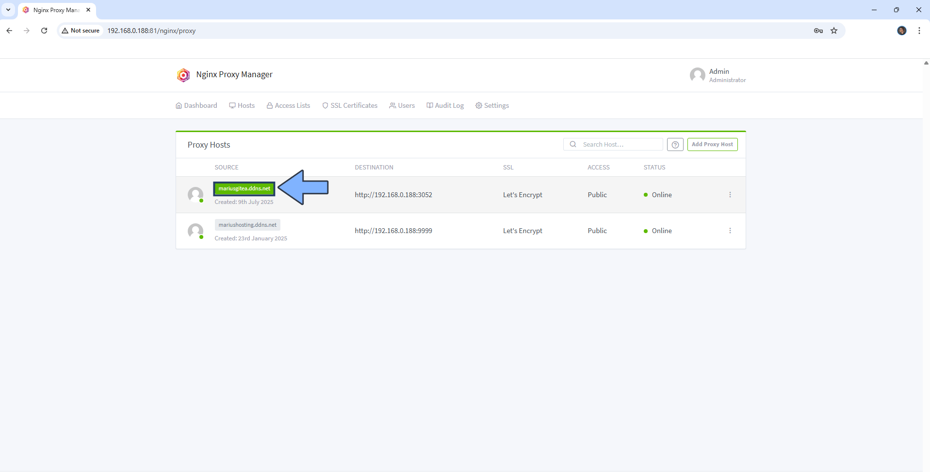 Gitea UGREEN NAS Set up 9
