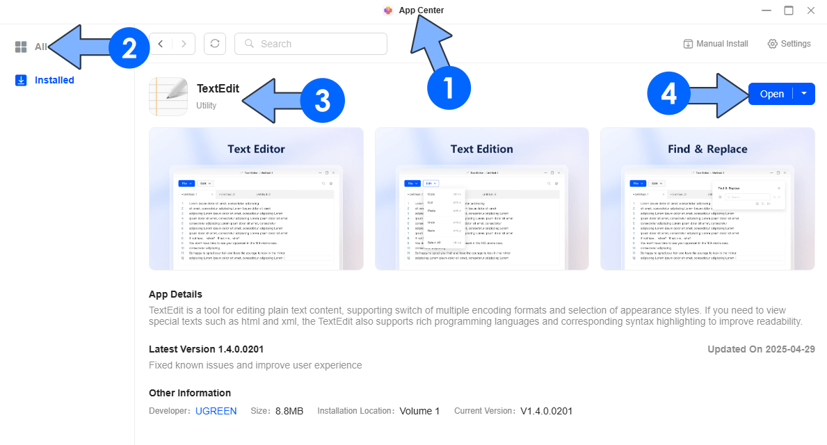 Gitea-UGREEN-NAS-TextEdit