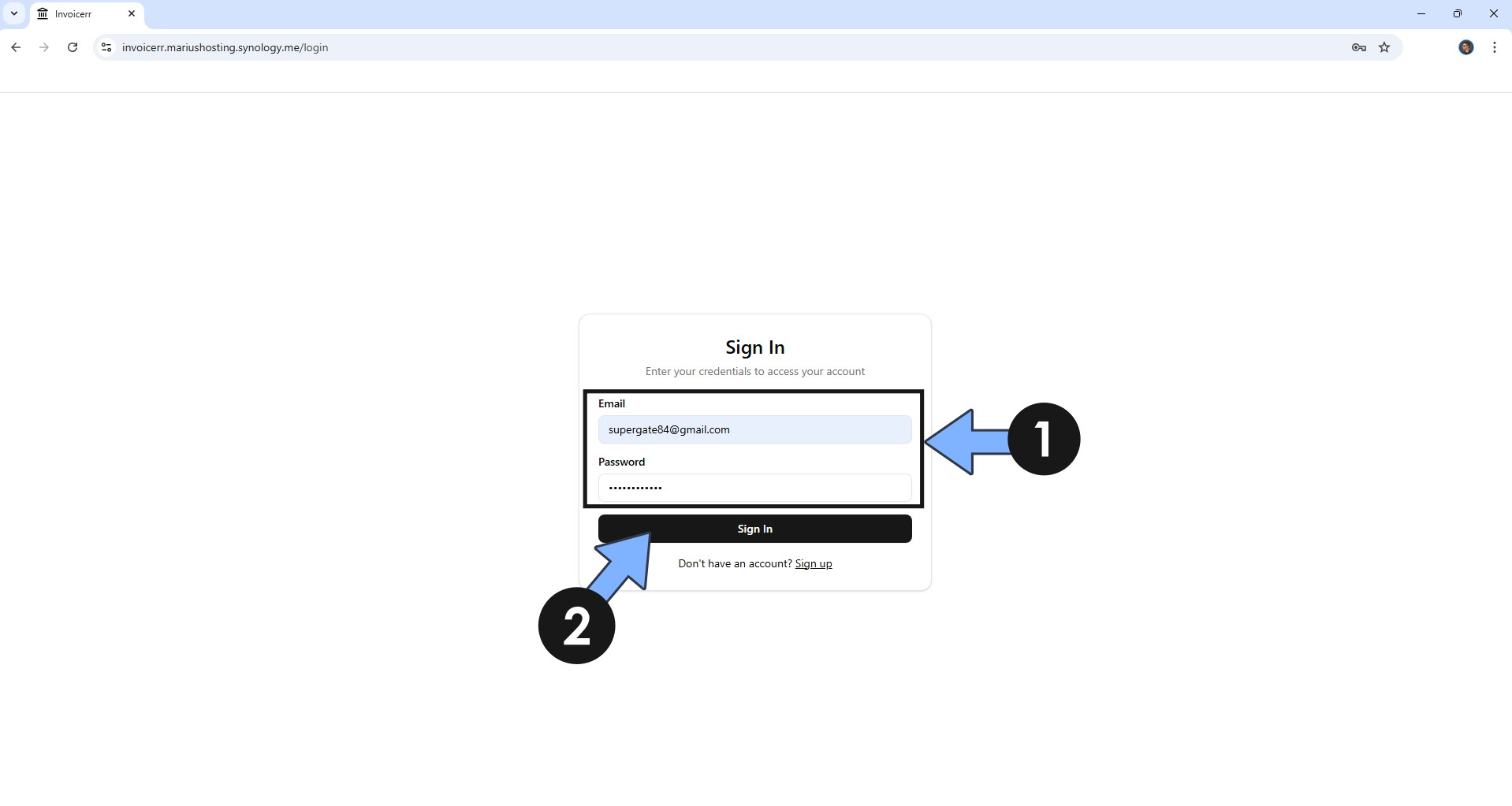 Invoicerr Synology NAS Set up 10