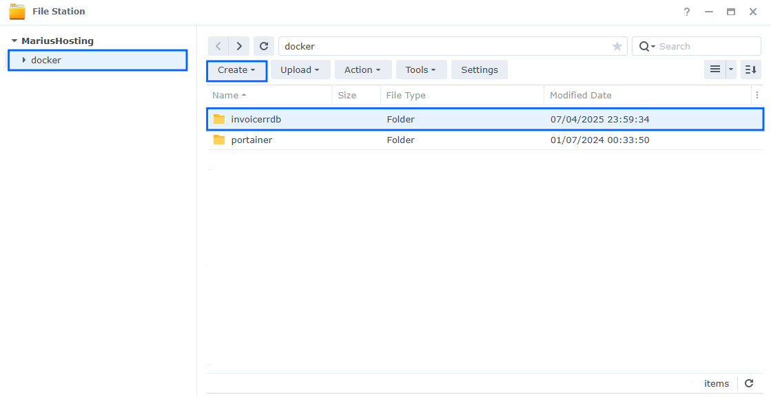 Invoicerr Synology NAS Set up 5A