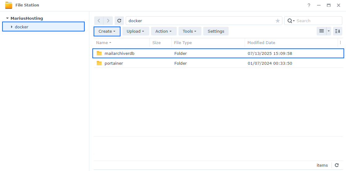 Mail-Archiver Synology NAS Set up 1