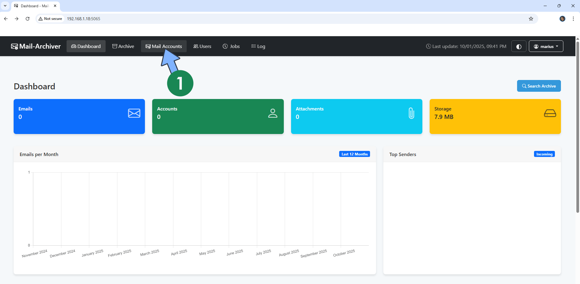 Mail Archiver Synology NAS Set up 5 new 2028