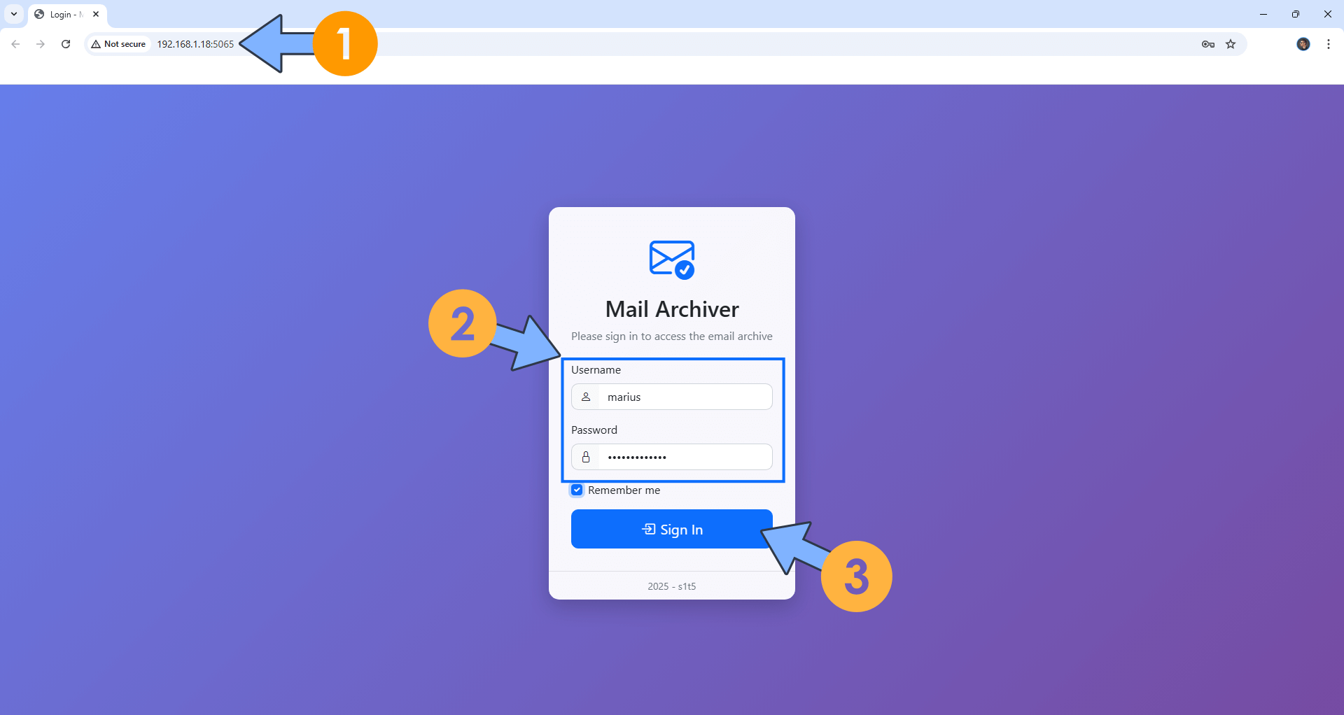 Mail-Archiver Synology NAS Set up 5