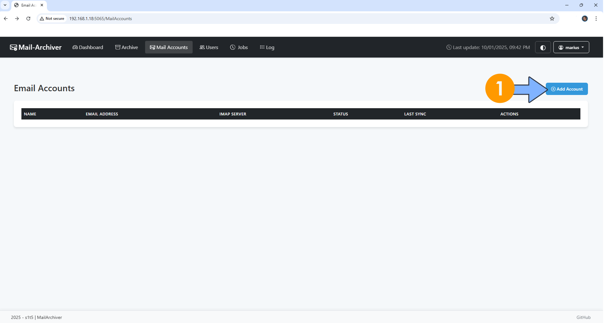 Mail Archiver Synology NAS Set up 6 new 2028