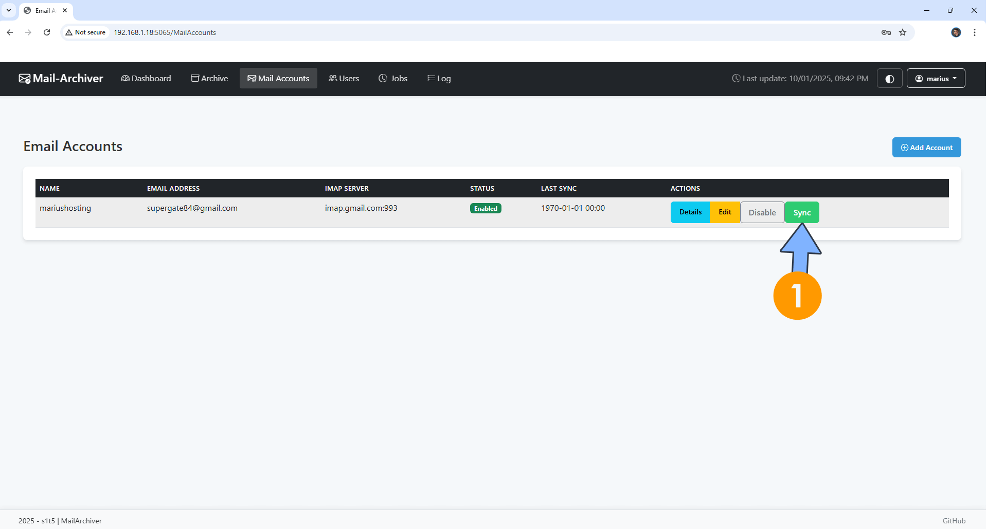 Mail Archiver Synology NAS Set up 8 new 2028