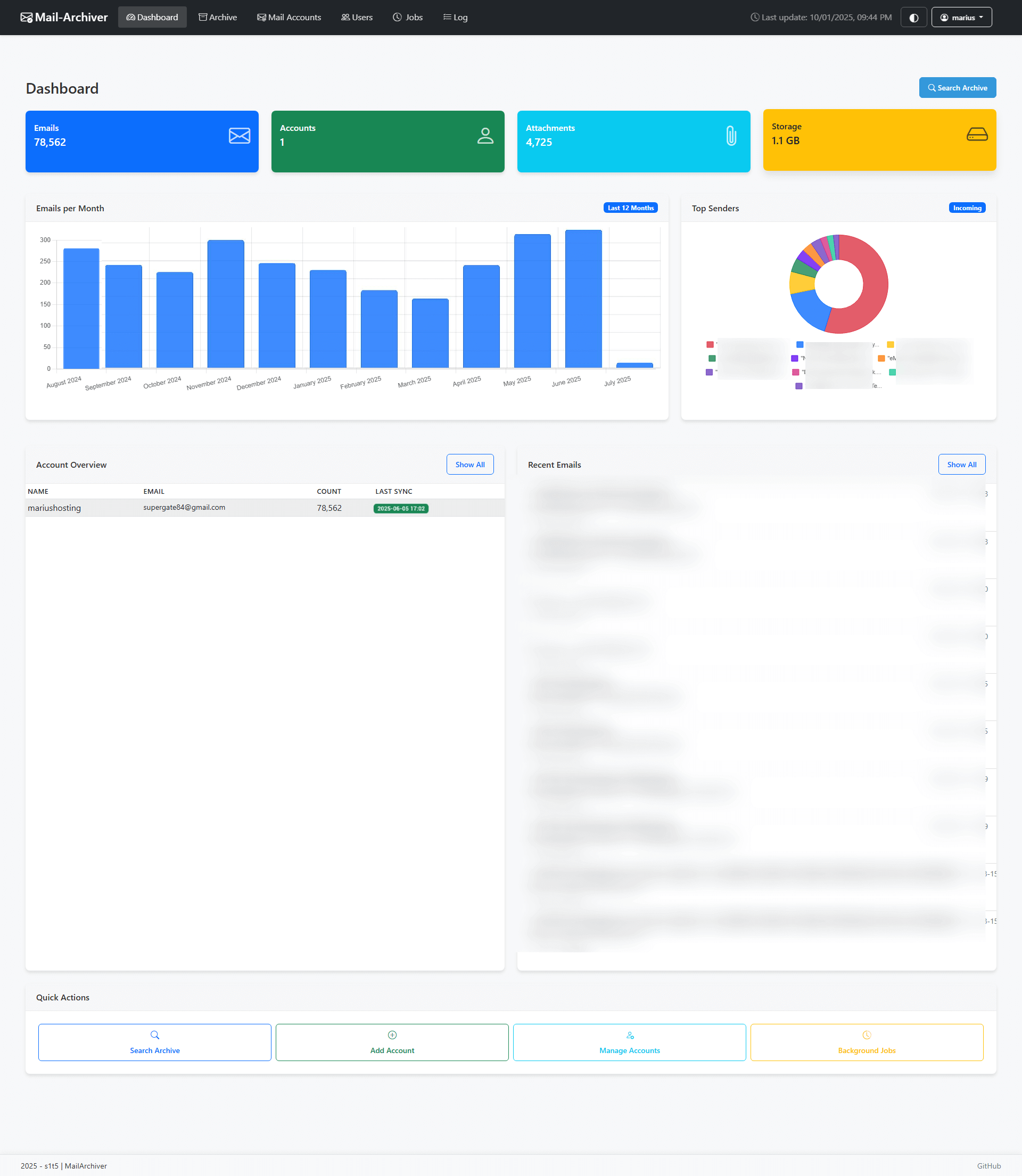 Mail Archiver Synology NAS Set up 9 new 2028