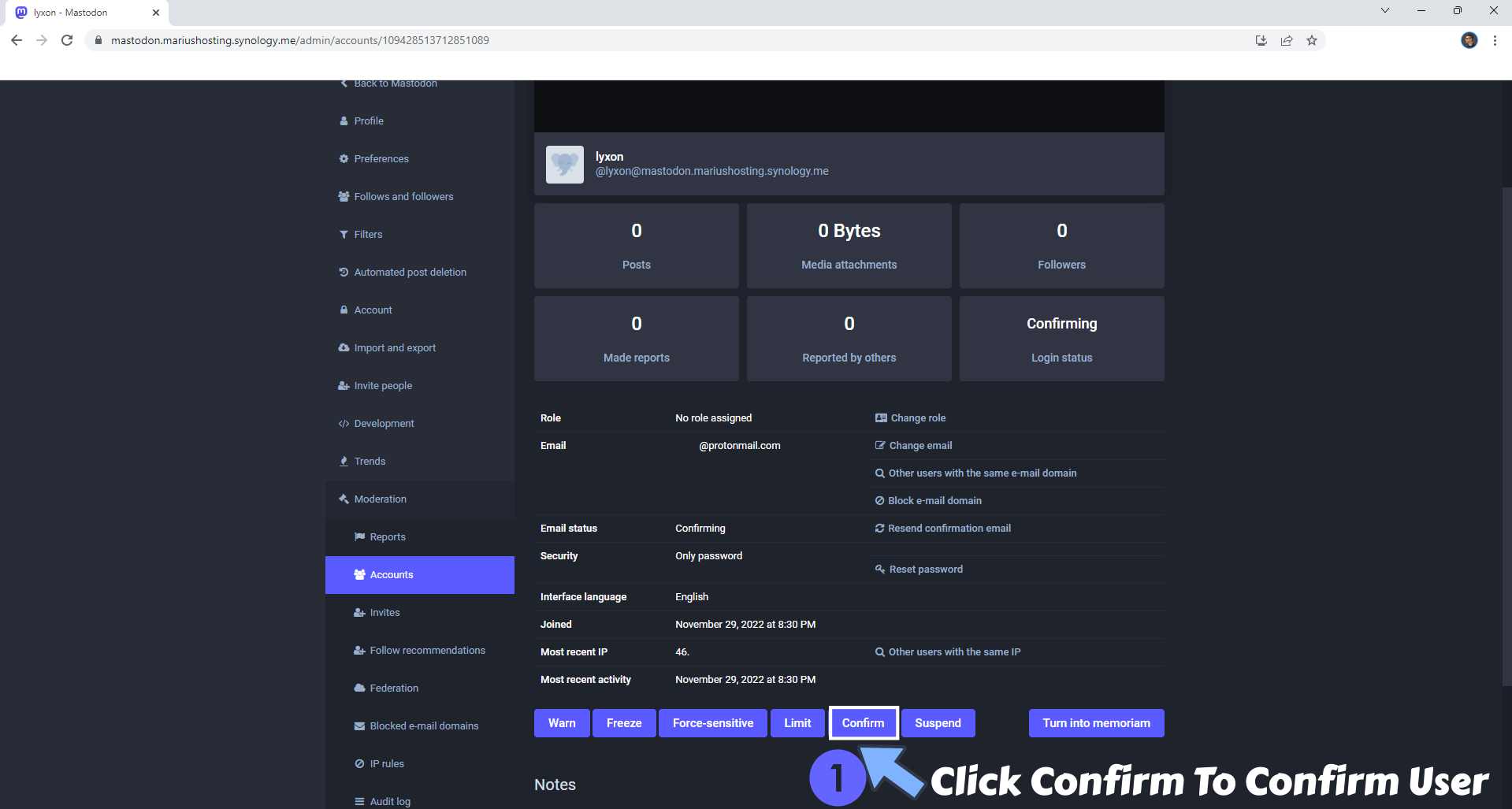 Mastodon UGREEN NAS Set up 22