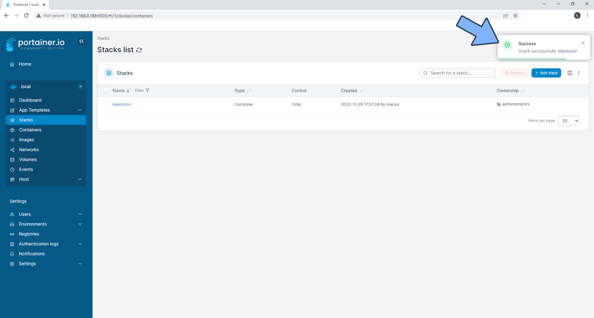 Mastodon UGREEN NAS Set up 6