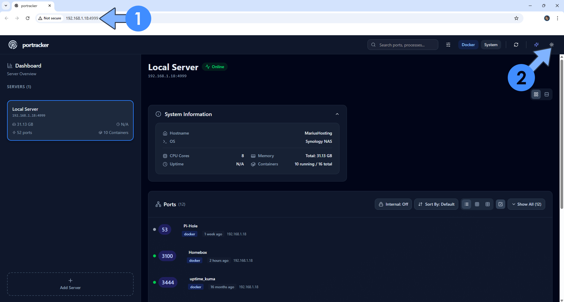 Portracker Synology NAS Set up 4 new 2026