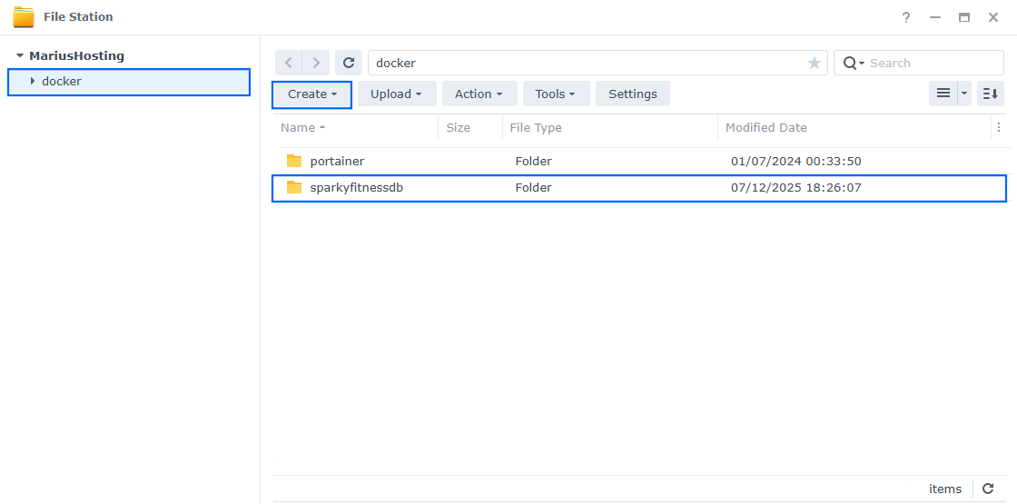SparkyFitness Synology NAS Set up 6