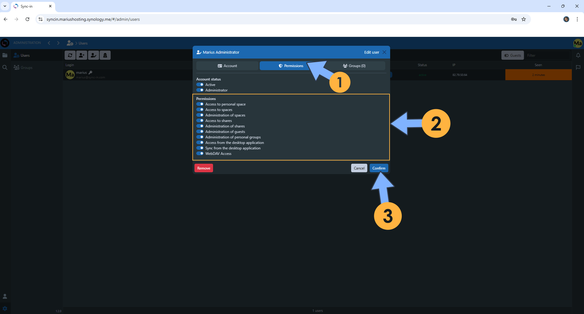 Sync-in Synology NAS Set up 22