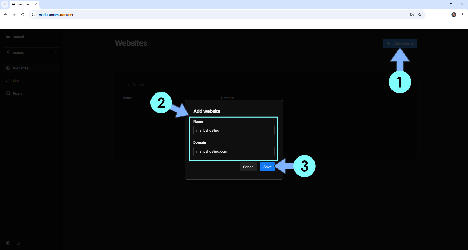 Umami UGREEN NAS Set up 7 new 2026