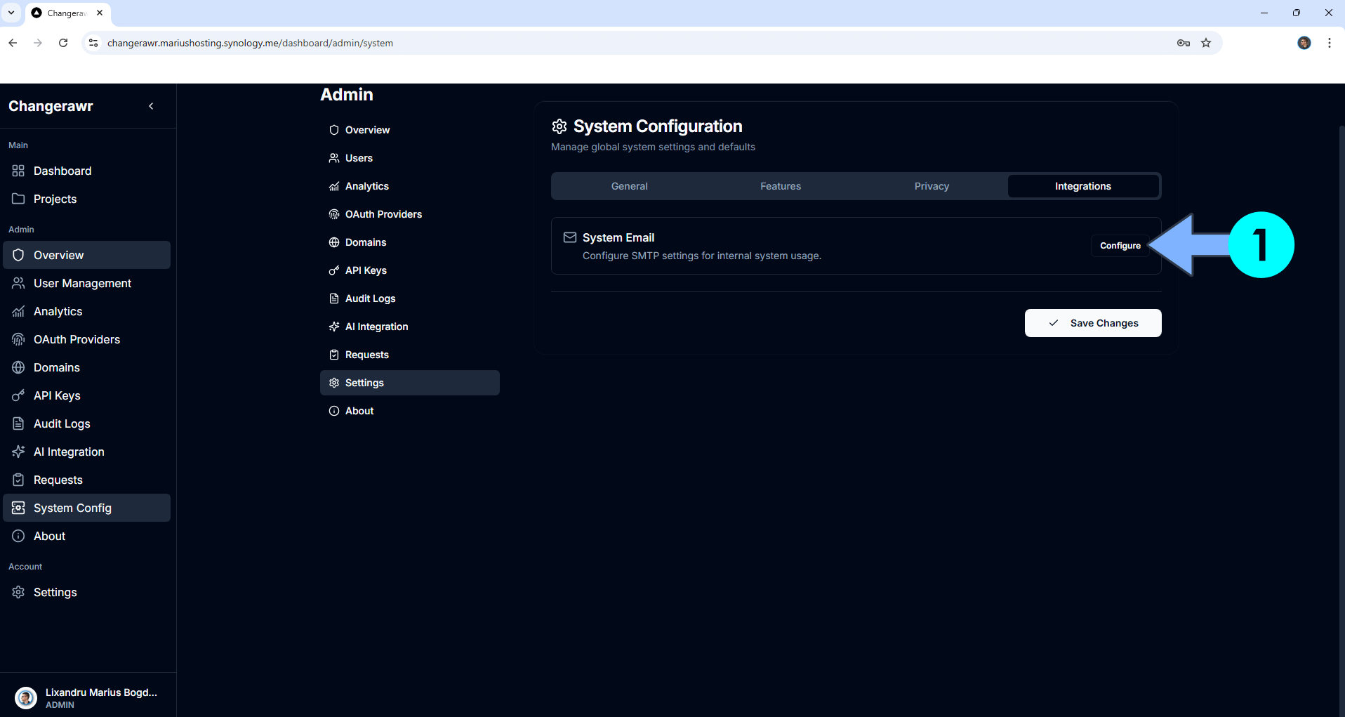 2 Changerawr Synology NAS Set up Email Notification