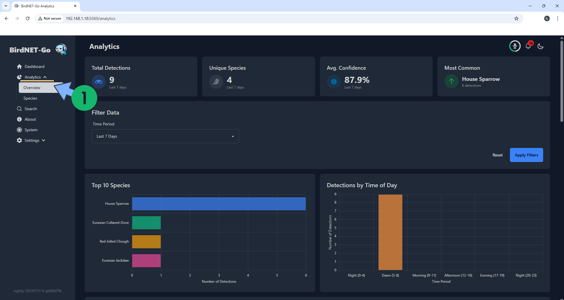 BirdNET-Go Synology NAS Set up 13