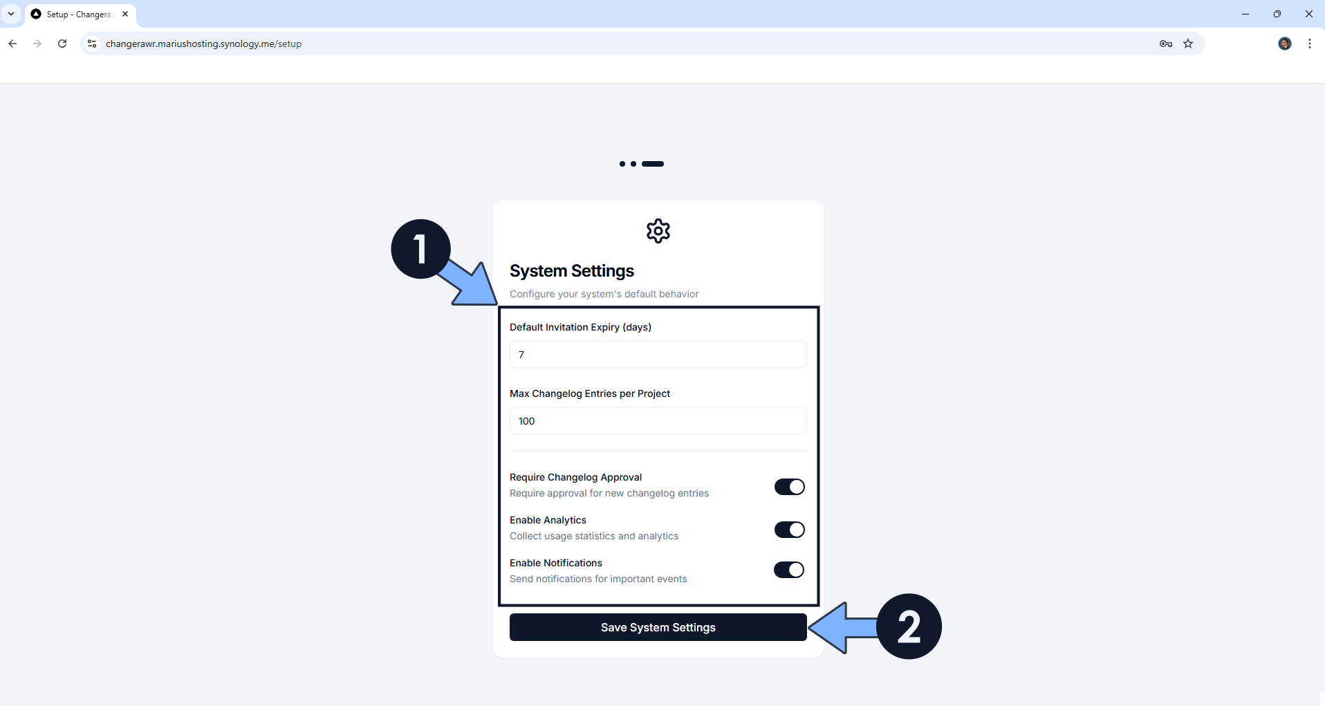 Changerawr Synology NAS Set up 13