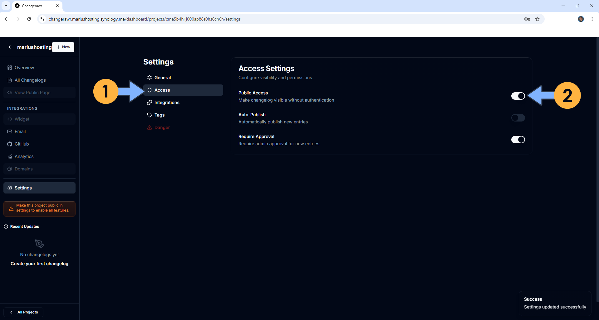 Changerawr Synology NAS Set up 26