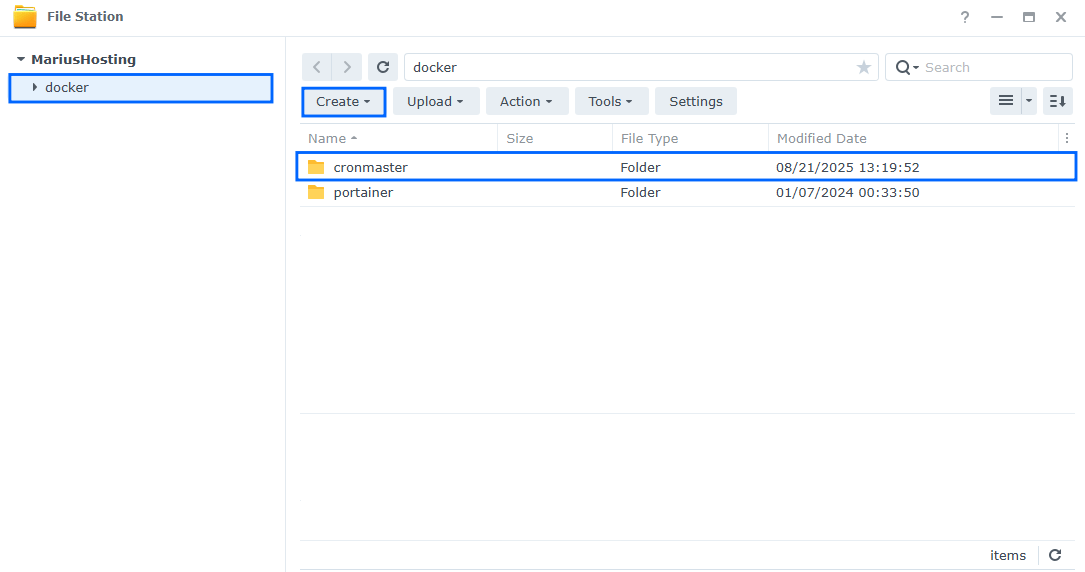 CronMaster Synology NAS Set up 1