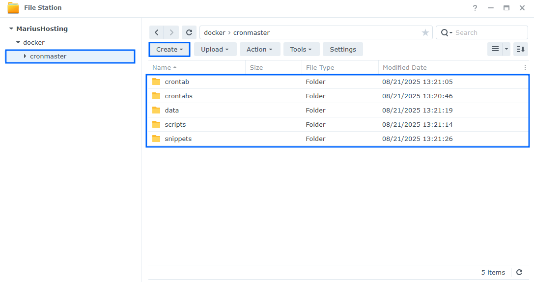 CronMaster Synology NAS Set up 2