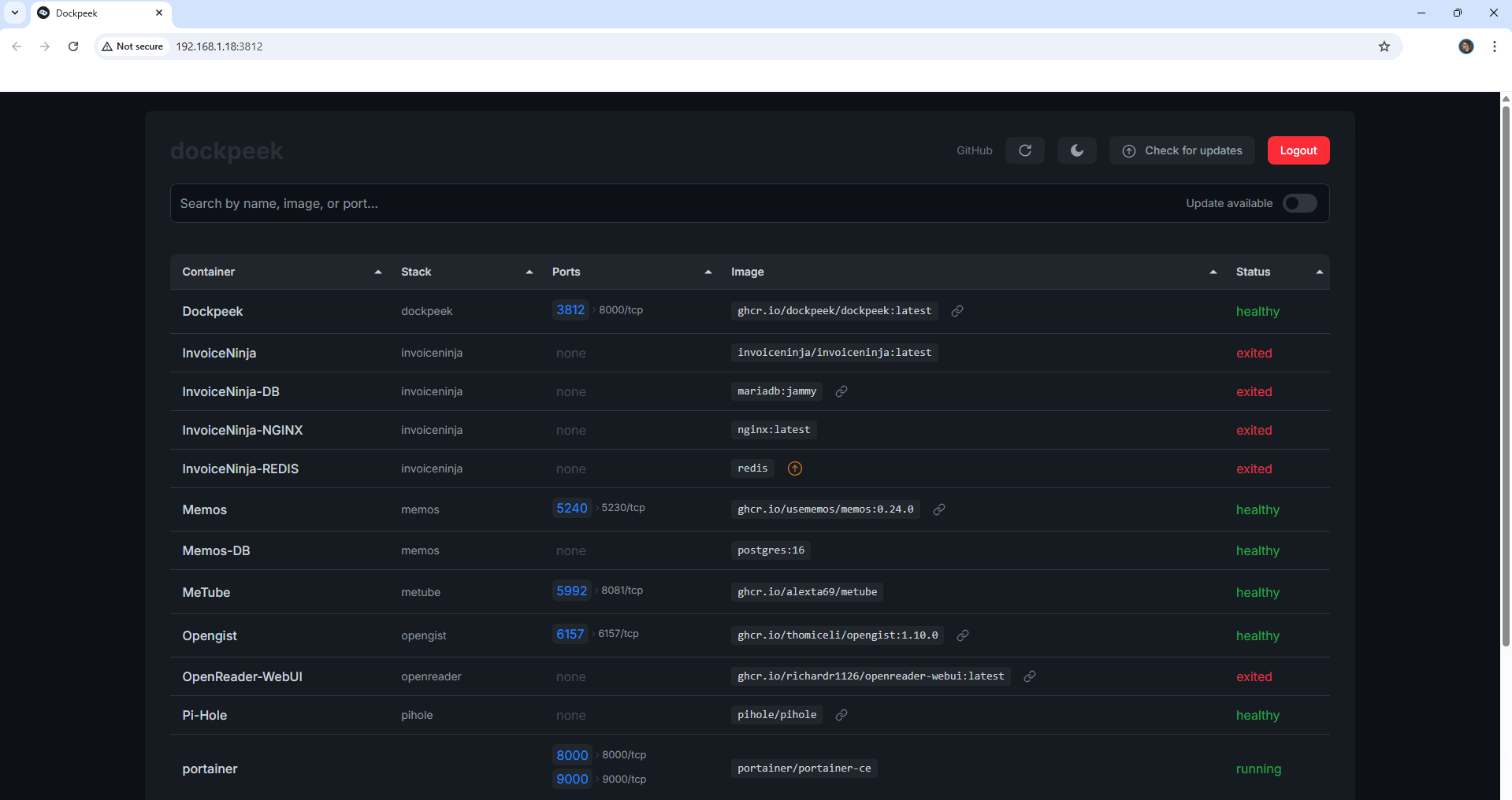 Dockpeek Synology NAS Set up 3 new 2027