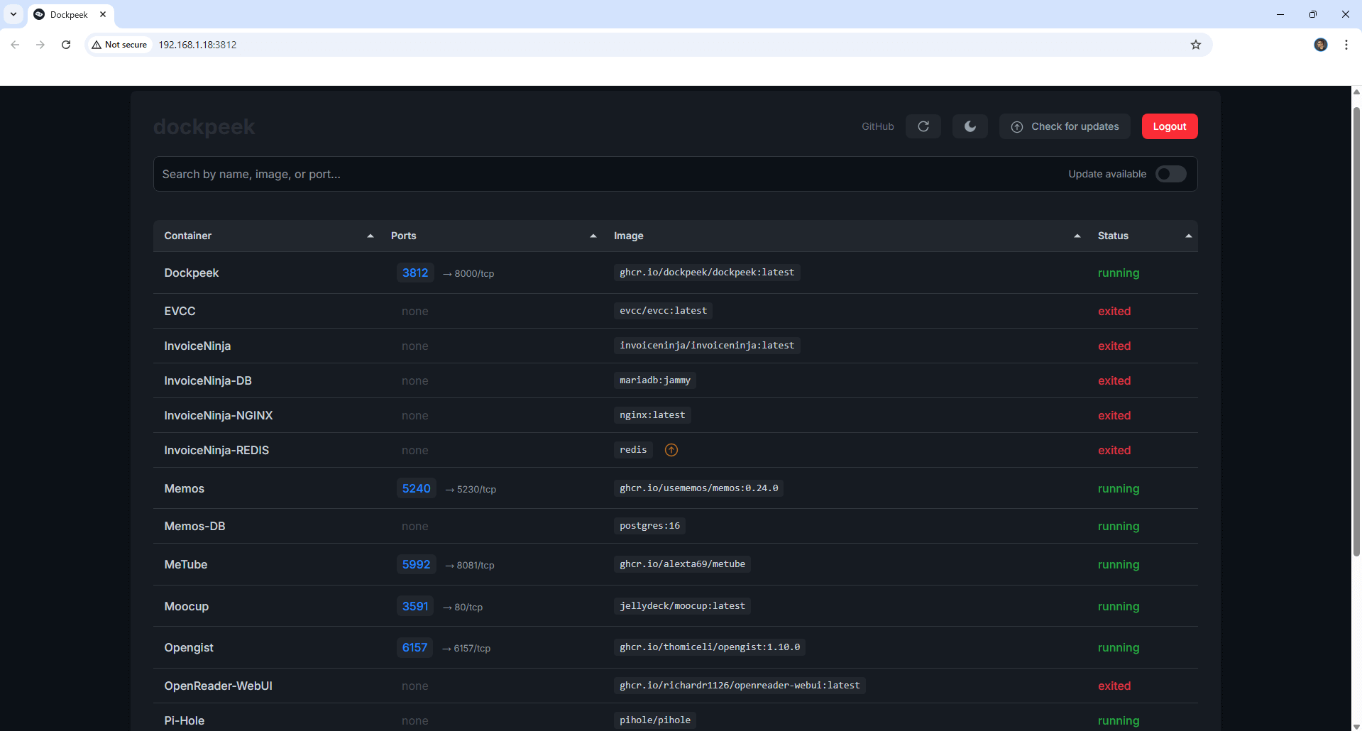 Dockpeek Synology NAS Set up 5