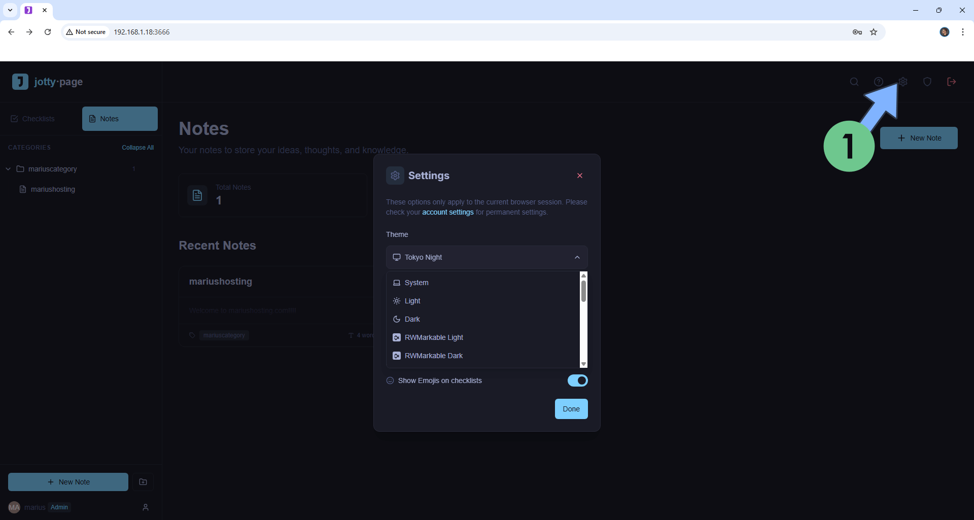 Jotty Synology NAS Set up 13