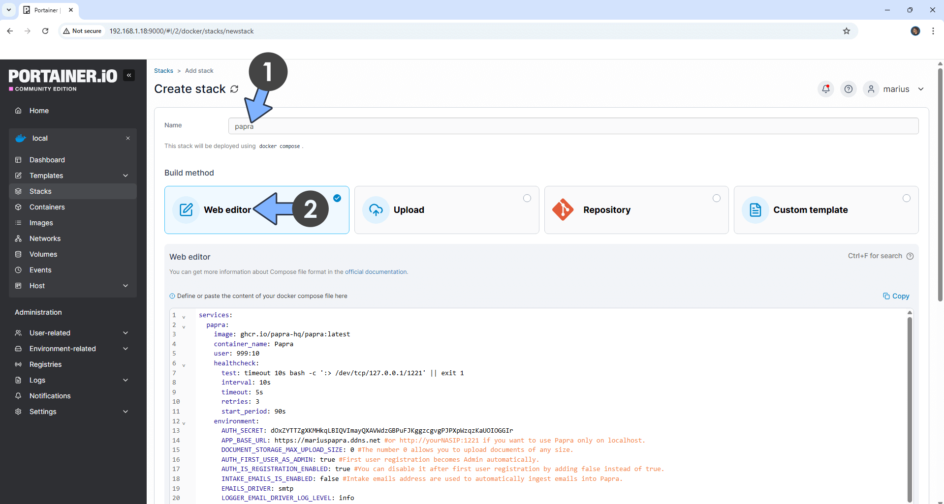 Papra UGREEN NAS Set up 4 new 2028