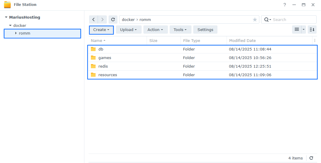 RomM Synology NAS Set up 2