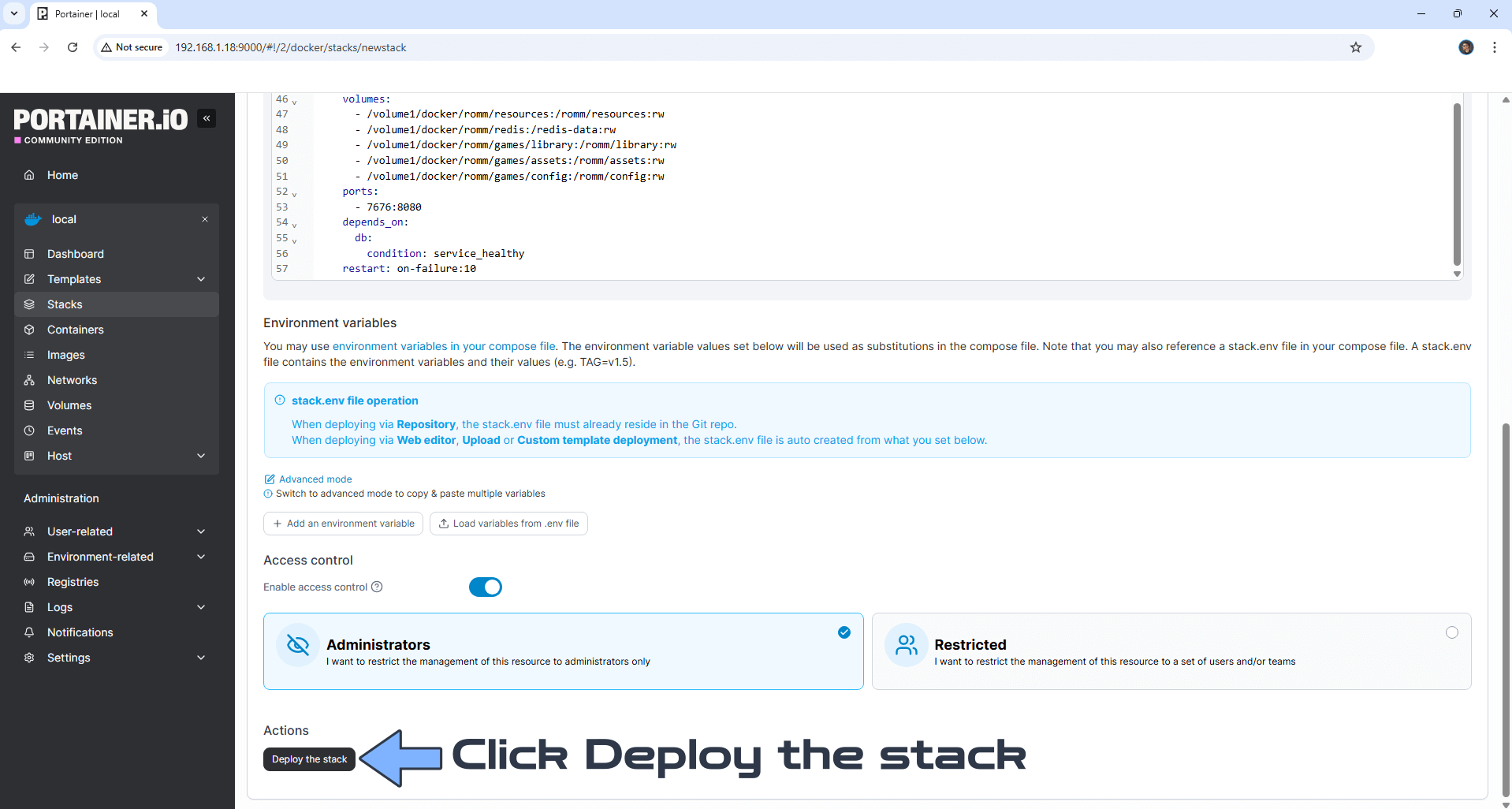 RomM UGREEN NAS PostgreSQL Set up 6