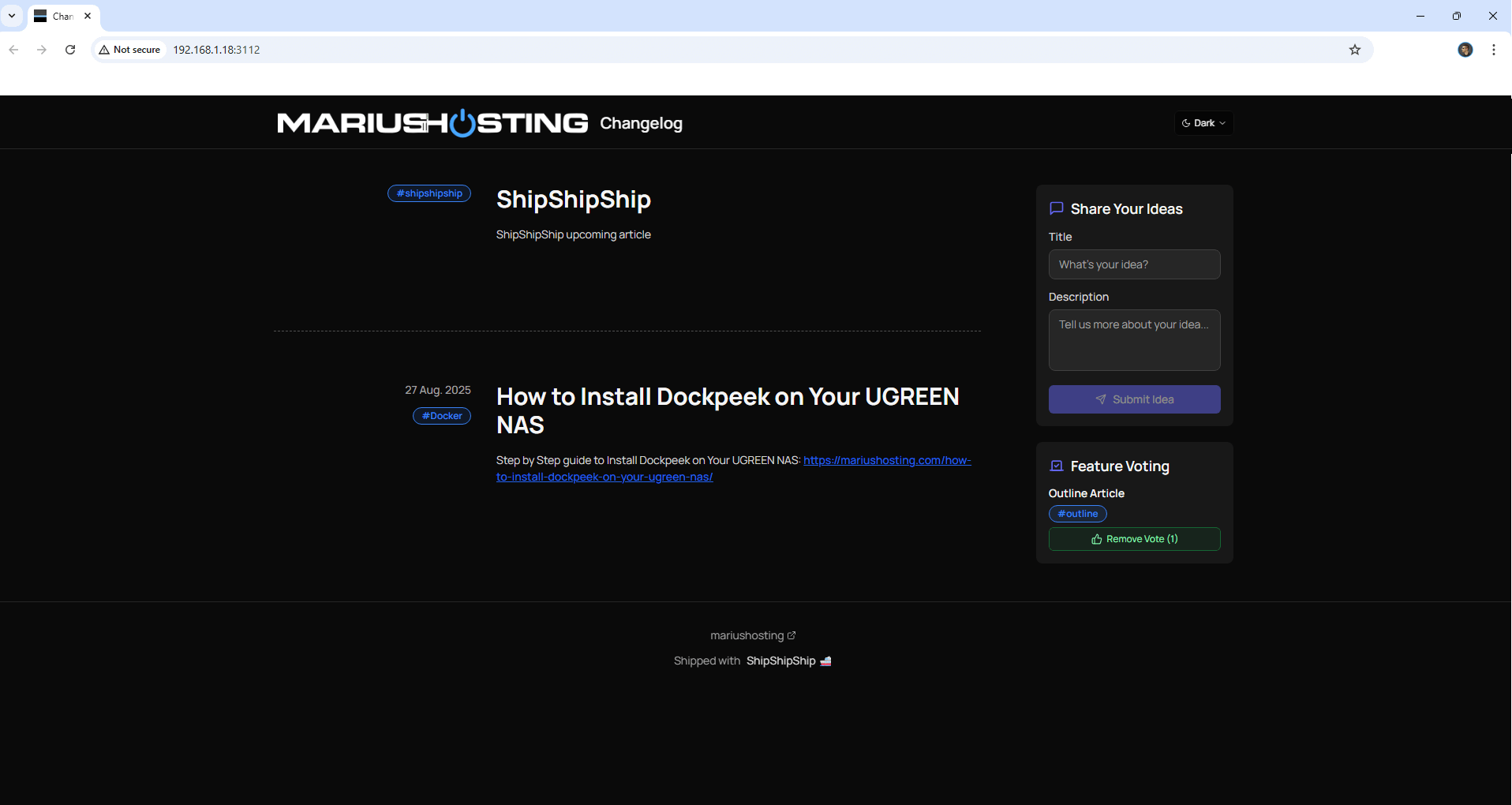 ShipShipShip Synology NAS Set up 7