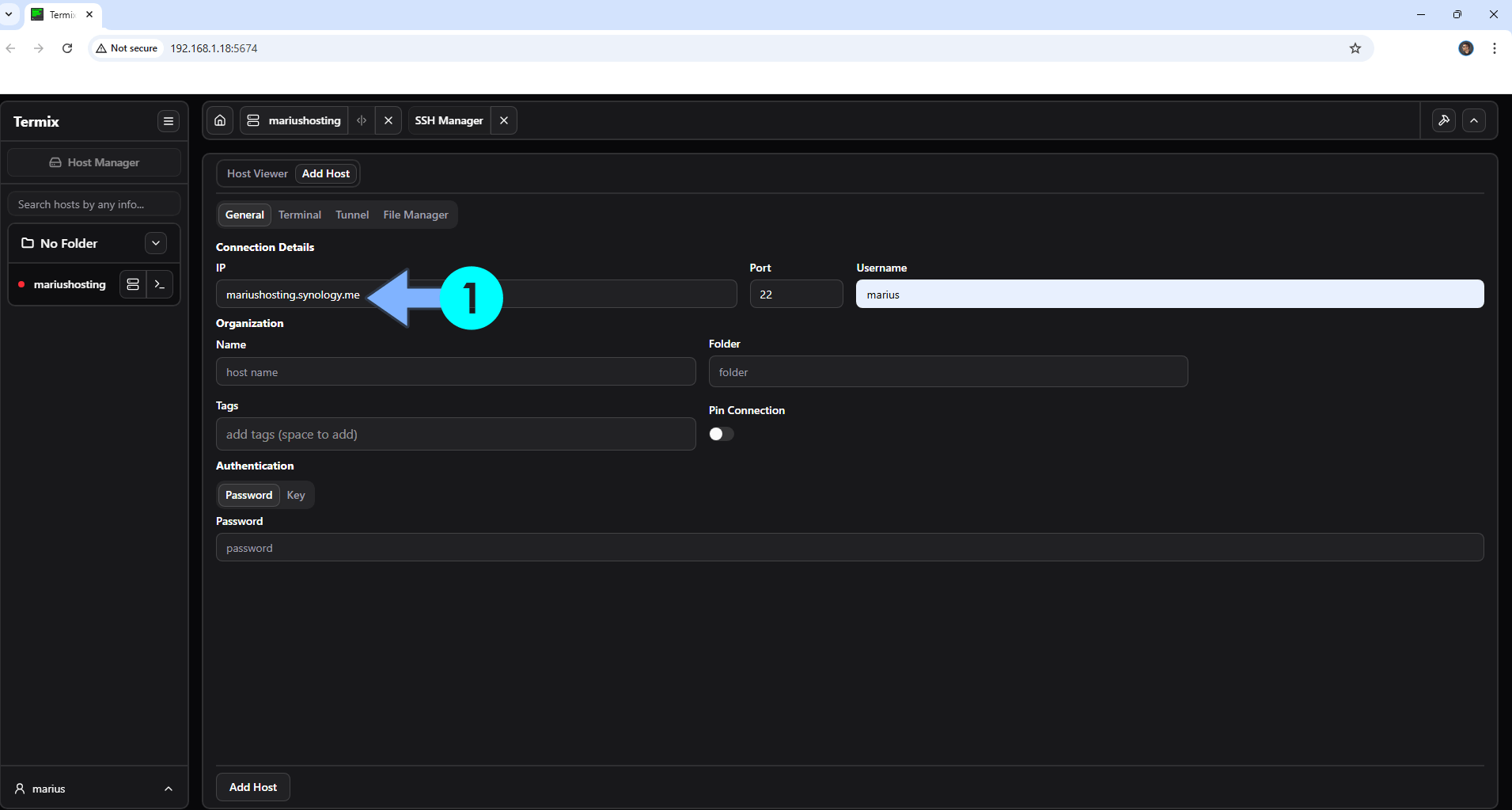 Termix Synology NAS Set up 11
