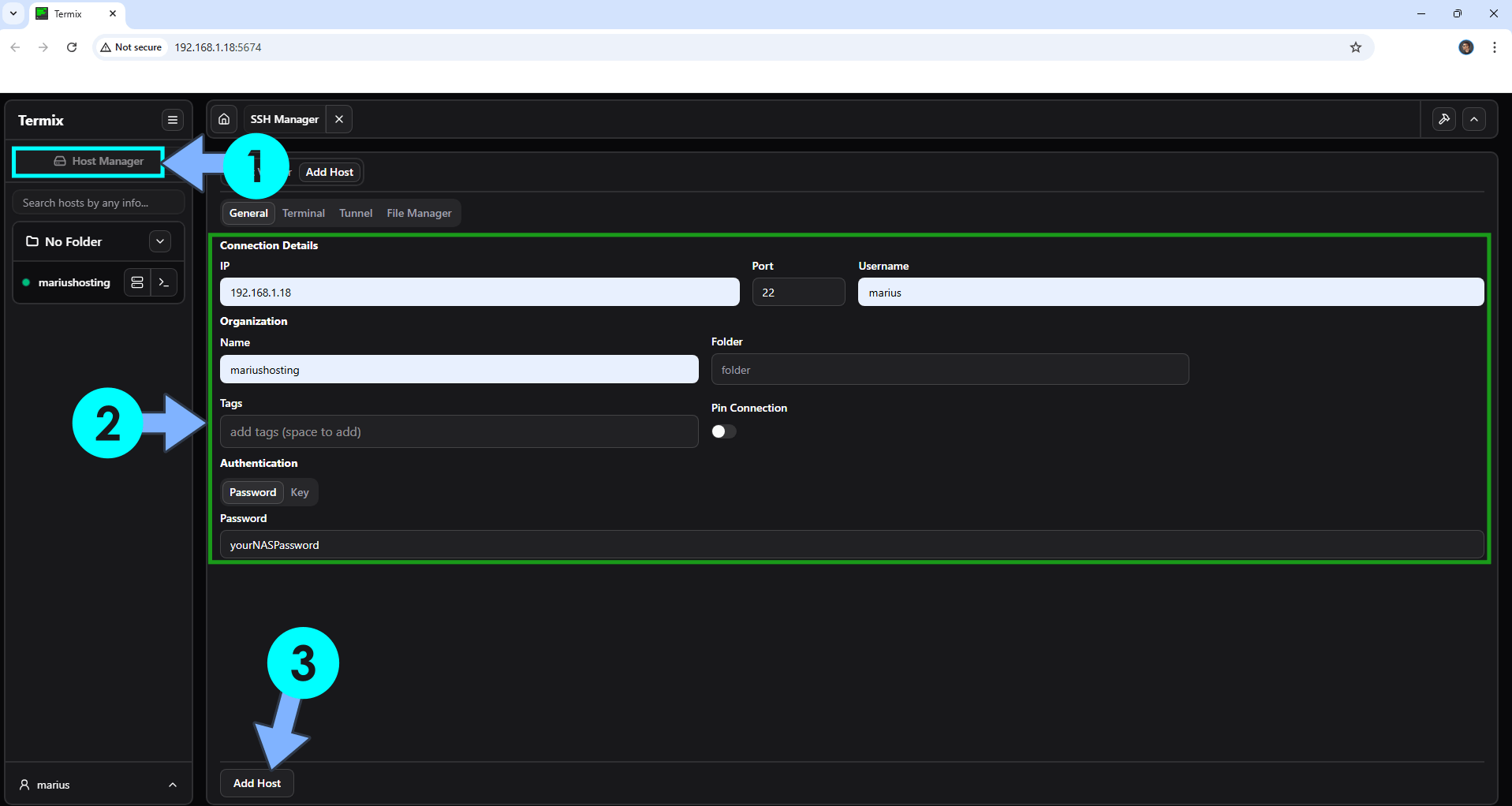 Termix Synology NAS Set up 8