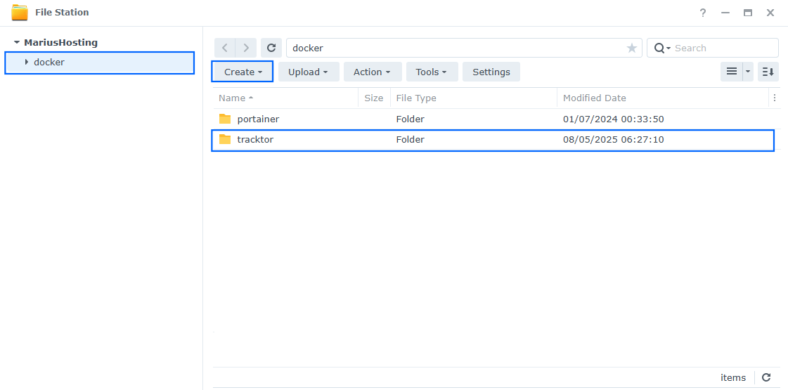 Tracktor Synology NAS Set up 1