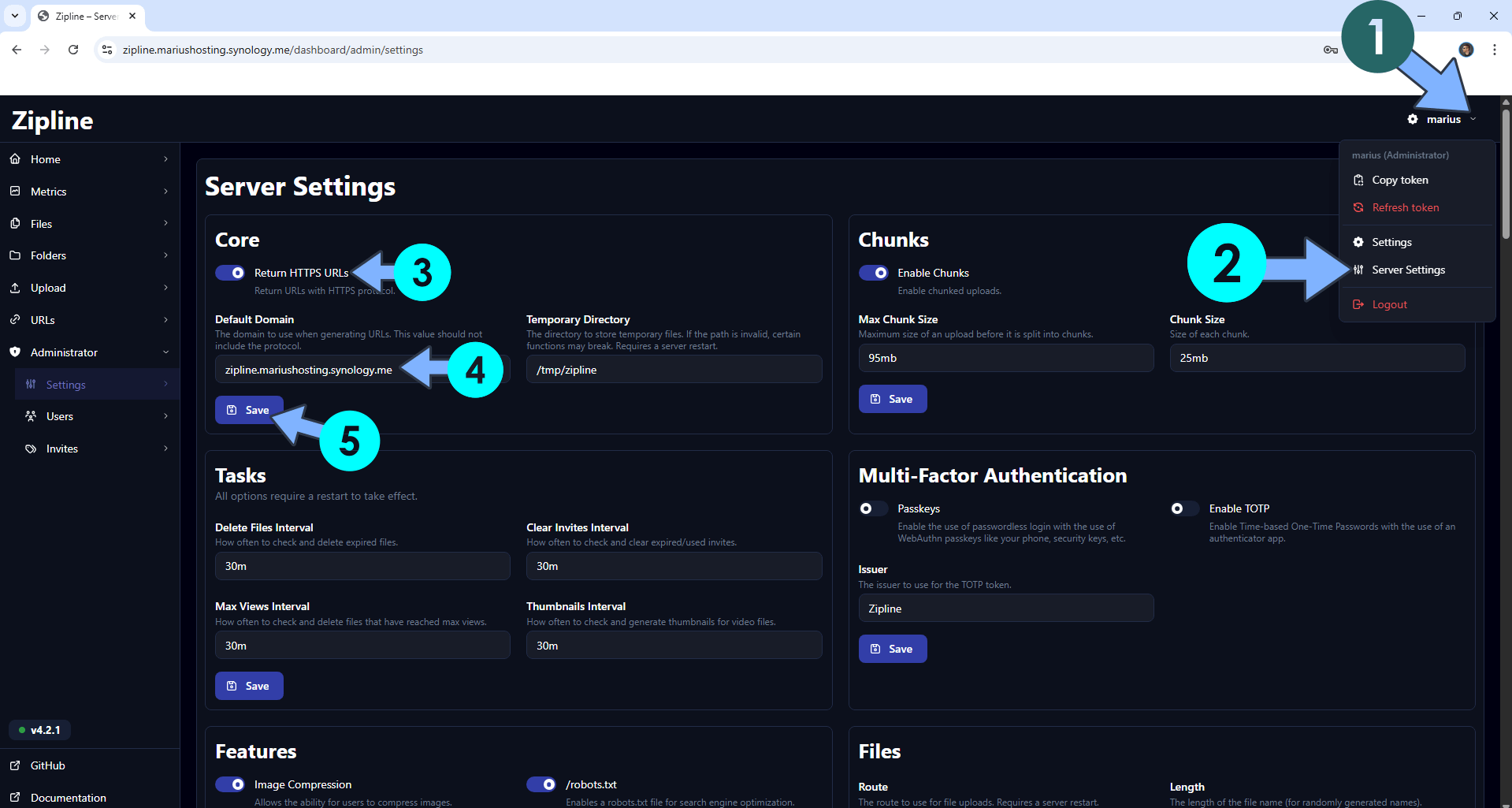 Zipline Synology NAS Set up 14