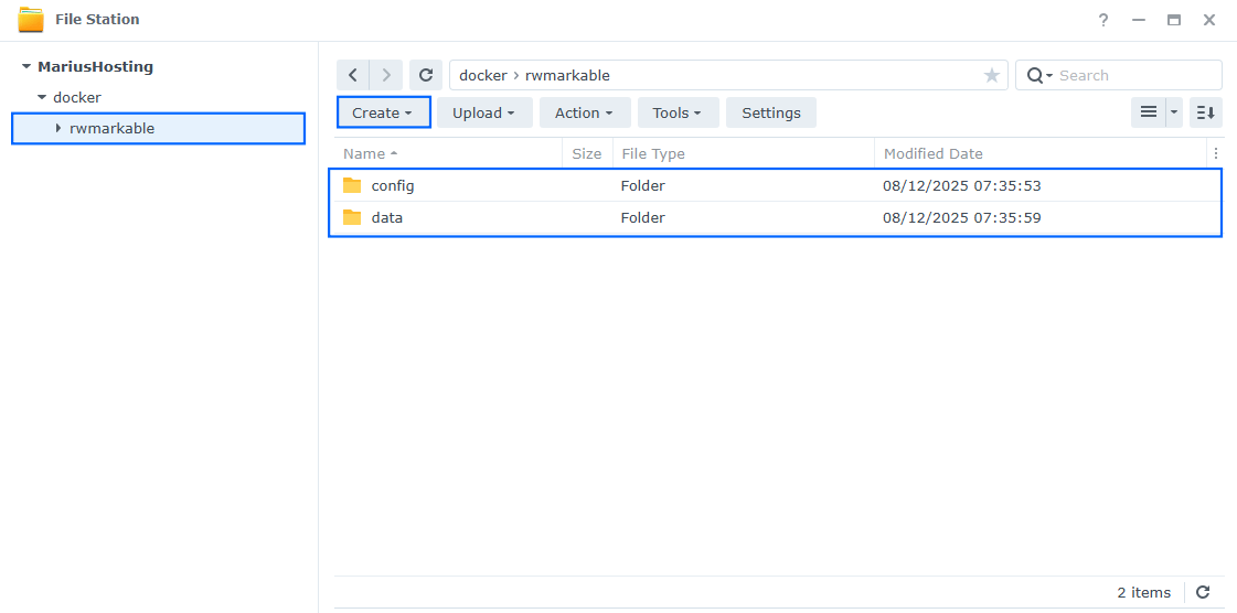 rwMarkable Synology NAS Set up 2