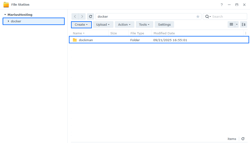 Dockman Synology NAS Set up 1