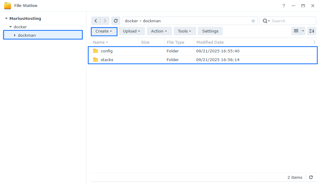 Dockman Synology NAS Set up 2