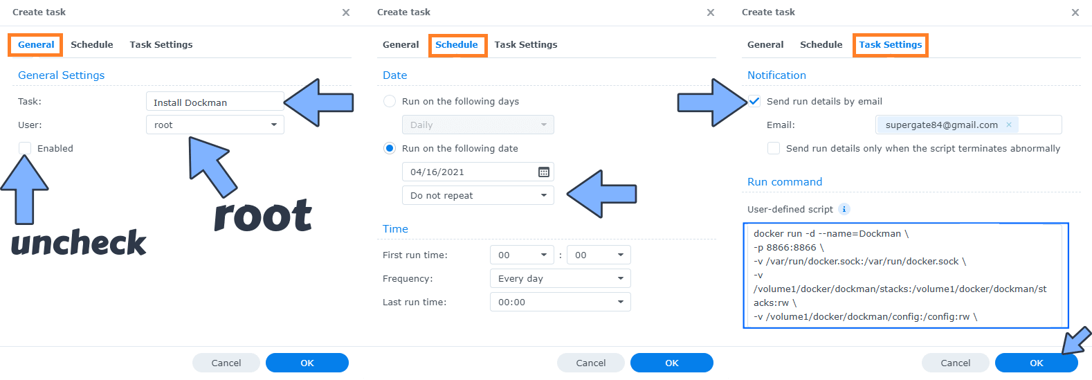 Dockman Synology NAS Set up 3